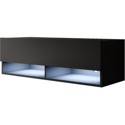 Meubella TV-Meubel Asino LED - Mat Zwart - 100 cm