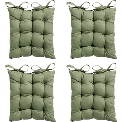 Madison Toscane Kussen - Basic Green - 46x46 - Groen - 4 Stuks