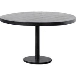 Eettafel Rond 110cm - Zwart - Dinand - Giga Meubel