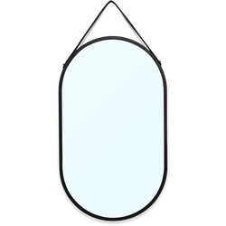 Sarah ovale wandspiegel zwart - 35 x 60 cm