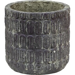 Clayre & Eef Bloempot  Ø 17x16 cm Bruin Beton Rond Bloempot binnen