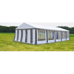 Classic Plus Partytent PVC 6x10x2 mtr in Wit-Grijs
