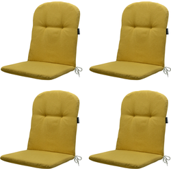 Madison -  Kuipstoelkussen Hoge Rug Panama mustard - Ca. 96x45 cm - Set van 4