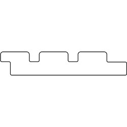 Thermoline vuren triple profiel 2,6x14,0x300 cm Tuindeco