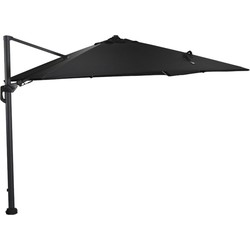 Garden Impressions Hawaii Lumen LED zweefparasol 300x300 -donker grijs - zwart