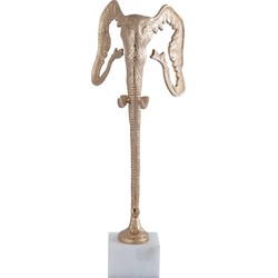PTMD Horton Champagne alu elephant statue marble base L