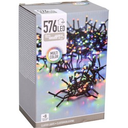 Christmas Decoration clusterlichtjes gekleurd -420 cm -576 leds - Kerstverlichting kerstboom
