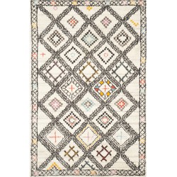 Safavieh Moroccan Inspired Indoor Hand Knotted Area Rug, Kenya Collection, KNY822, in Natural & Multi, 152 X 244 cm