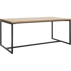 Eettafel Naturel - 90x180x75cm - Eikenhout - Tafel Rivoli