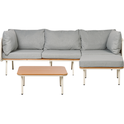 Beliani SENISE - Loungeset-Grijs-Aluminium