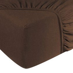 DoubleDry Hoeslaken Flanel 100% Zacht Katoen - Tweepersoons 180x200 cm - Rondom Elastiek - Bruin