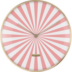 Wandklok Candy Swirl Dome - Roze - Ø40cm