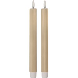 Clayre & Eef LED Dinerkaarsen set van 2 Beige Wax