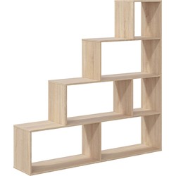 Trapvormige boekenkast met 6 vakken - H145 cm - Klum
