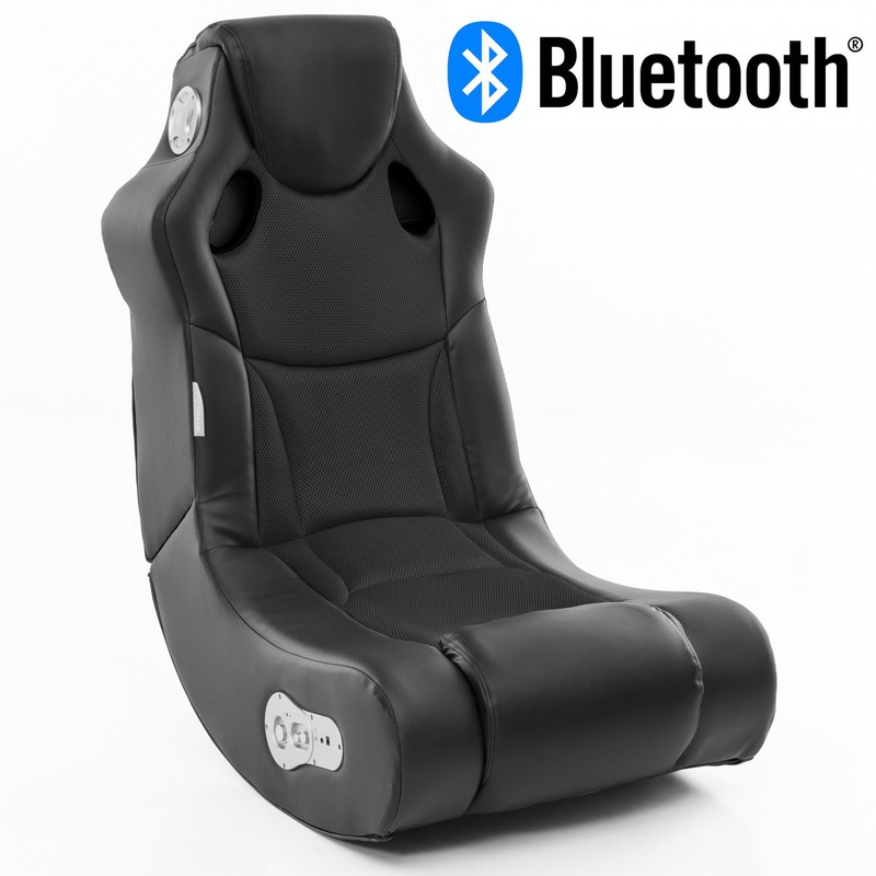 24Designs Racer - Racestoel Gamestoel - Bluetooth & Speakers - Zwart - 