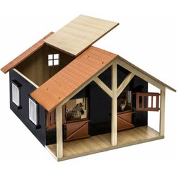 Kids globe paardenstal hout 2 boxen - 1:24