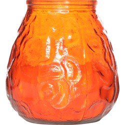 Oranje Lowboy buiten tafel sfeer kaarsen 10 cm 40 branduren in glas - Waxinelichtjes