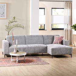 3-zits hoekbank chaise longue Janie stof