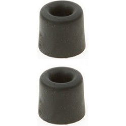 Deurbuffer / deurstopper - 4x stuks - zwart - rubber - 35 x 30 mm - Deurstoppers