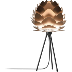 Aluvia Mini tafellamp brushed bronze - met tripod zwart - Ø 40 cm