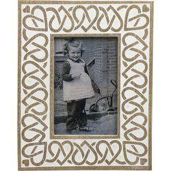 Clayre & Eef Fotolijst Wit Beige Hout