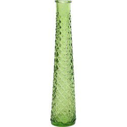 Decoris Vaas - gerecycled glas - D7 x H32 cm - lichtgroen - Vazen