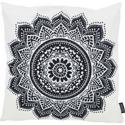 Sierkussen Black Mandala Lotus | 45 x 45 cm | Katoen/Polyester
