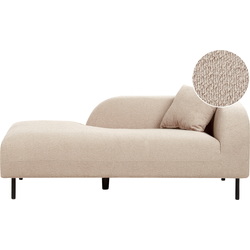 LE CRAU - Chaise longue - Taupe - Rechtszijdig - Bouclé