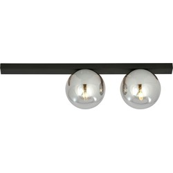 minimalistische plafondlamp Bianco Zwart 2-lichts