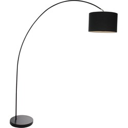 Mexlite vloerlamp Solva - zwart - metaal - 7976ZW