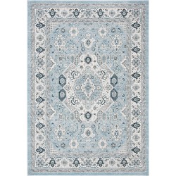 Safavieh Traditioneel Geweven Binnen Vloerkleed, Isabella Collectie, ISA916, in Blauw & Creme, 122 X 183 cm