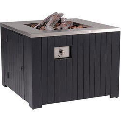 Cozy Living vuurhaard Faro - aluminium - carbon black - 80x80 cm-50 Mb