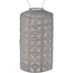 Cylinder dia. 18 cm Mandela licht taupe lampion