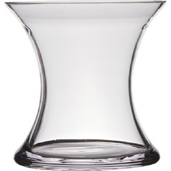 Transparante stijlvolle x-vormige vaas/vazen van glas 19 x 19 cm - Vazen
