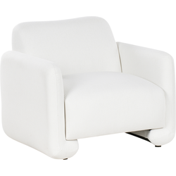 Beliani SALAND - Fauteuil-Wit-Polyester