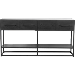 Dressoir Zwart - Metaal - 140x36x70cm - Dressoir Dolly - Giga Meubel