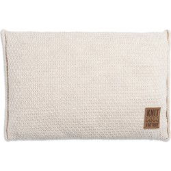 Knit Factory Jesse Sierkussen - Beige - 60x40 cm - Inclusief kussenvulling