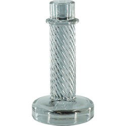 Candle holder - Glass - Smokey - 8x15cm