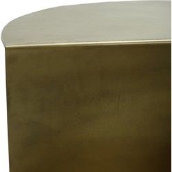 PTMD Loki Bijzettafel - 50 x 50 x 50 cm  - Ijzer - Goud