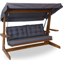 Westmann Viva 2400 Houten 3-zits Hollywood Schommelbank - Grijs