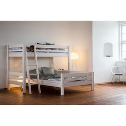 MOJO Stapelbed White Wash 90 x 200 cm + 140 x 200 cm - exclusief montage