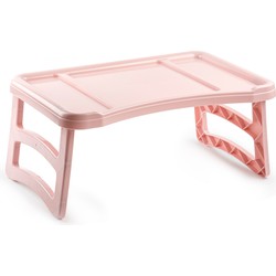 Plasticforte Dienblad - ontbijt op bed tafeltje - roze - 51 x 33 cm - Dienbladen