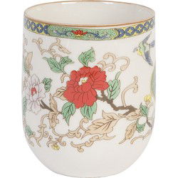 Clayre & Eef Mok Rood Porselein Bloemen