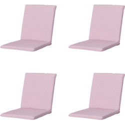 Madison -  Stapelstoelkussen Panama soft pink - Ca. 97x49 cm - Set van 4