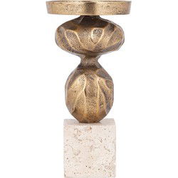 PTMD Kandelaar Malines - 11x11x23 cm - Aluminium - Goud