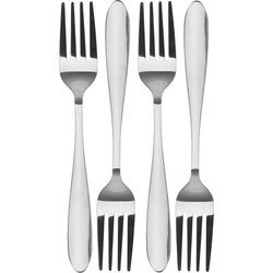 8x Dinervorken tafelbestek RVS 19,5 cm - Vorken