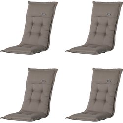 Madison -  Tuinstoelkussen Hoge Rug Rib liver - Ca. 123x50 cm - Set van 4