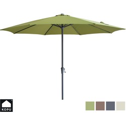 Kopu® Madrid 350 cm Grote Parasol Rond met Beschermhoes - Olijfgroen