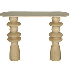 PTMD Bijzettafel Callain - 106x33x80 cm - Hout - Naturel
