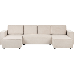 Beliani VATNE - U-vormige bank-Beige-Polyester